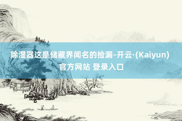 除湿器这是储藏界闻名的捡漏-开云·(Kaiyun) 官方网站 登录入口